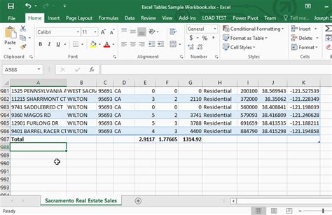 excel spreadsheet table style