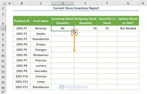 excel store variable in formula