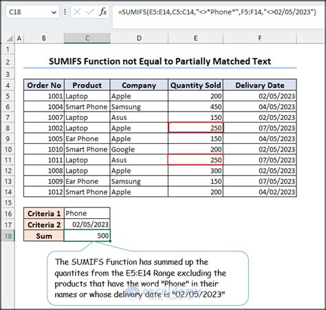 excel sumifs exclude text criteria