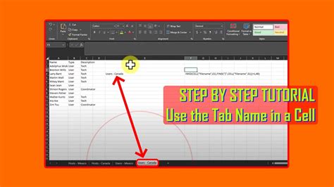 excel tab name formula reference
