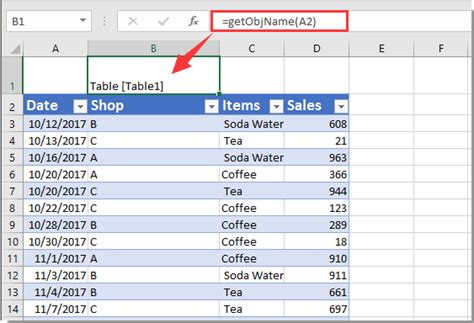 excel table name formula