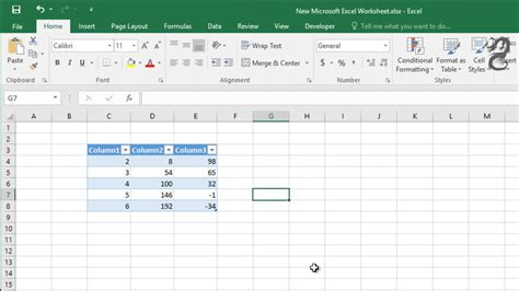 excel table naming rules