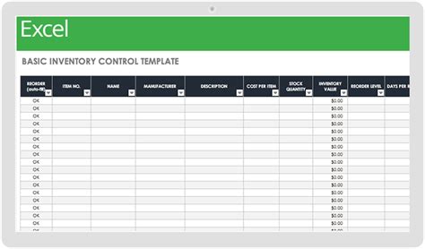 excel tables examples download