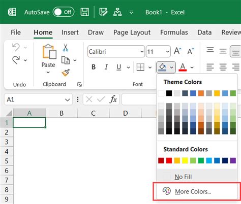 excel theme color shortcut
