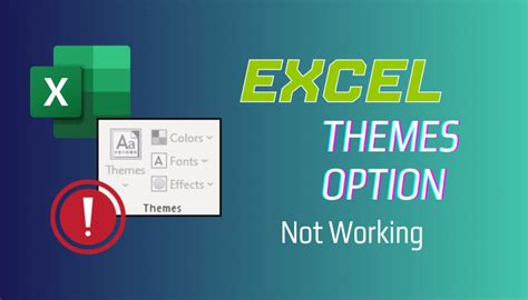 excel theme colors not working