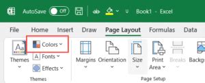 excel theme colours have changed