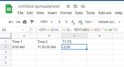 excel time calculation negative