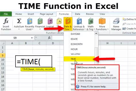 excel time shift formula