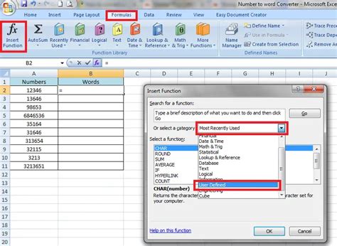 excel translate number to words