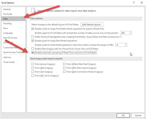 excel turn off power pivot