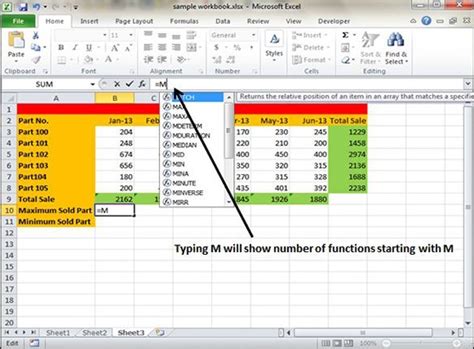 excel use function in cell