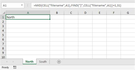 excel use sheet name in formula