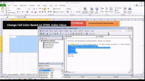excel vba code to change cell color