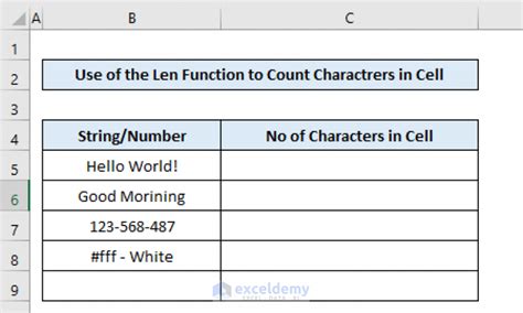 excel vba count number of characters in string