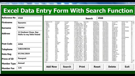 excel vba data entry userform examples