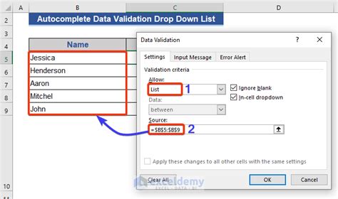 excel vba fill drop down list