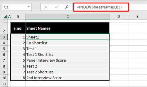 excel vba get all sheet names in workbook