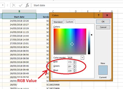 excel vba get cell color rgb