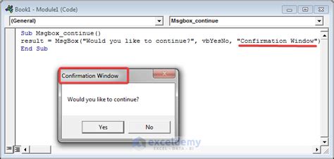 excel vba msgbox examples