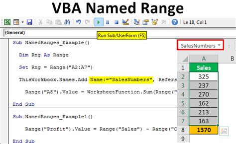 excel vba name a range