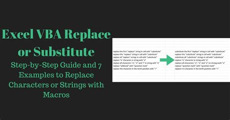 excel vba replace vs substitute