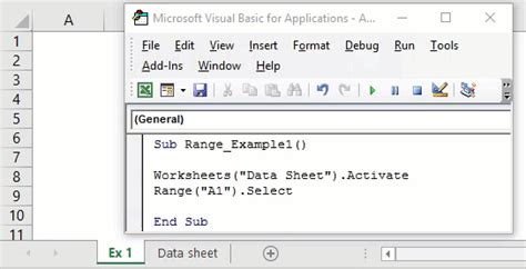excel vba select range in sheet