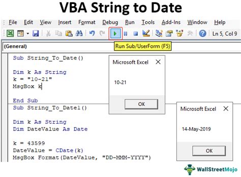 excel vba text to date function