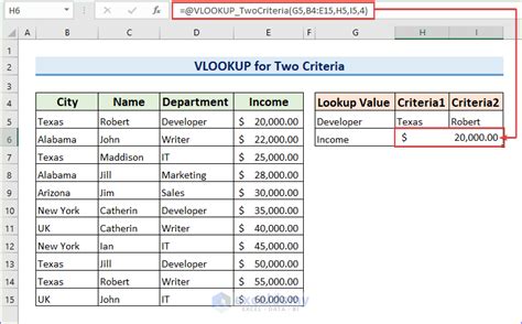 excel vba vlookup with multiple criteria