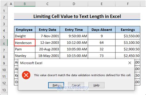 excel word limit in cell