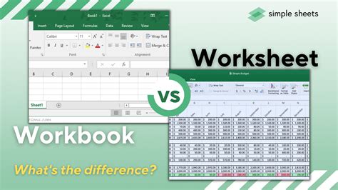 excel workbook and worksheet