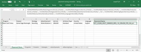 excel worksheet naming conventions