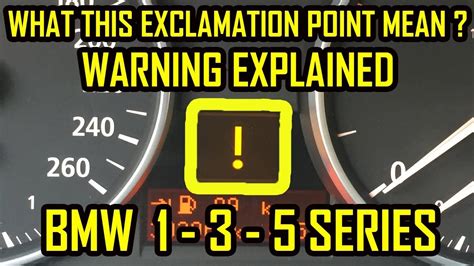 exclamation on dashboard meaning