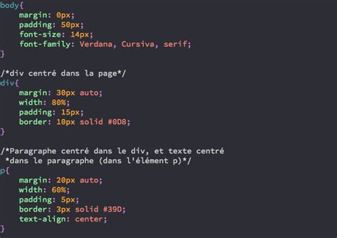 exemple de code html css