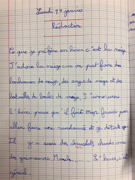 exemple de texte écrit