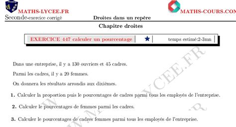 exercice proportion seconde pdf