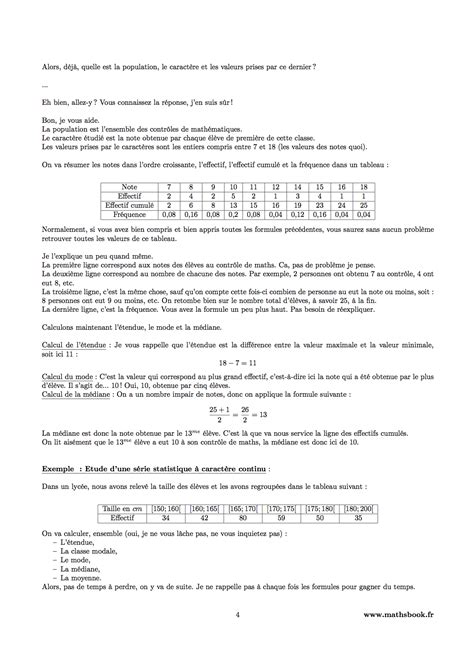 exercices maths seconde statistiques pdf