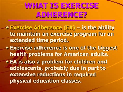 exercise adherence meaning in physical education