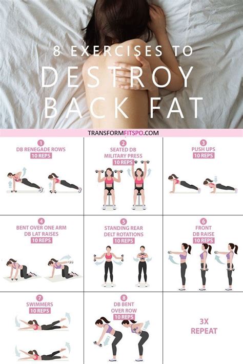 exercises to get rid of back fat at the gym