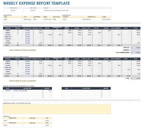 Expenses Template Excel