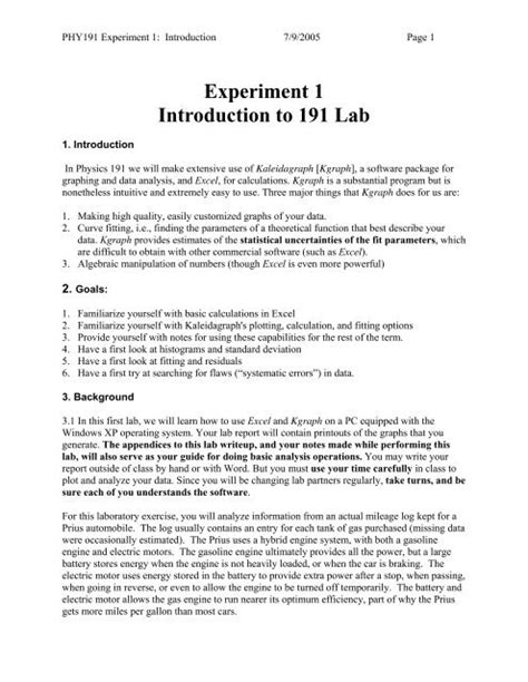 experiment introduction example