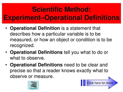 experimental operational definition