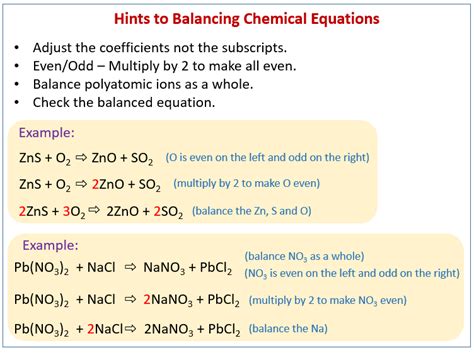 explain balanced chemical equation with example