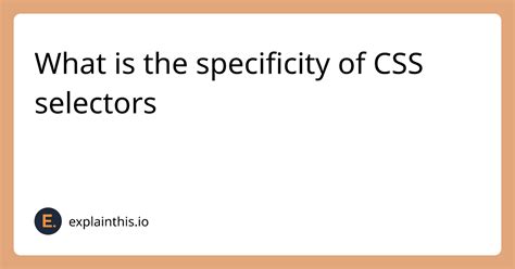 explain css selectors