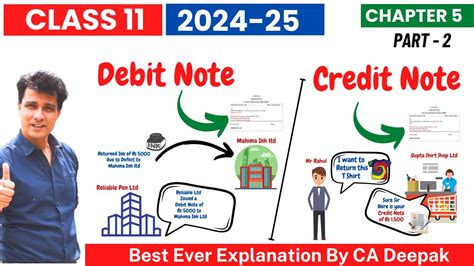 explain debit note and credit note class 11