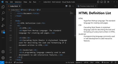 explain definition list in html