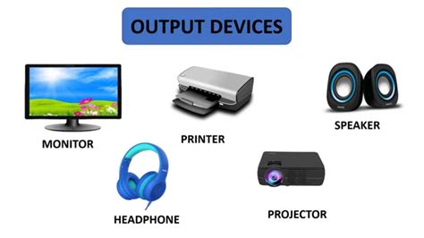 explain different types of output devices with examples