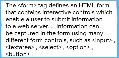explain form tag with syntax and example