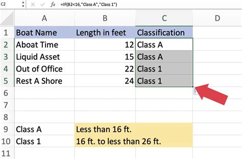 explain if else formula in ms excel with example