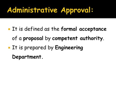 explain in detail administrative approval and technical sanction