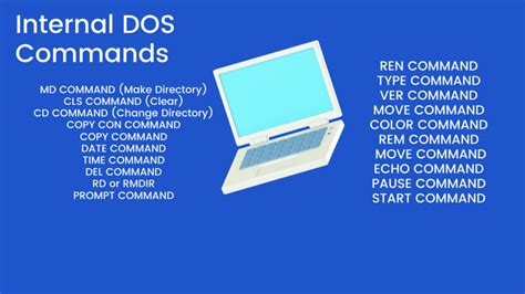 explain internal dos commands